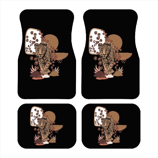 Funny Leopard Cheetah Animal Car Mats