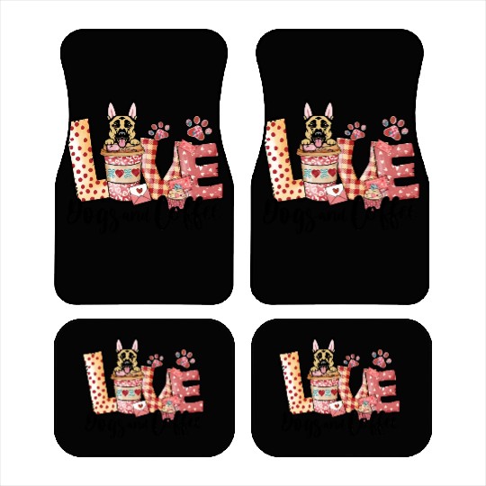 Belgian Malinois Dog Coffee Lover Dog Mom Valentin Car Mats