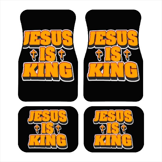 Jesus Is King Love Jesus Christian Christmas Car Mats