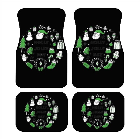 Holly Jolly Day Car Mats