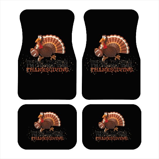 Football and turkey thanksgiving tees Car Mats