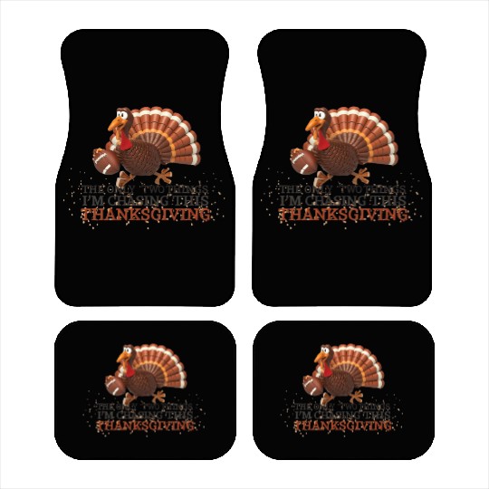 Football and turkey thanksgiving tees Car Mats