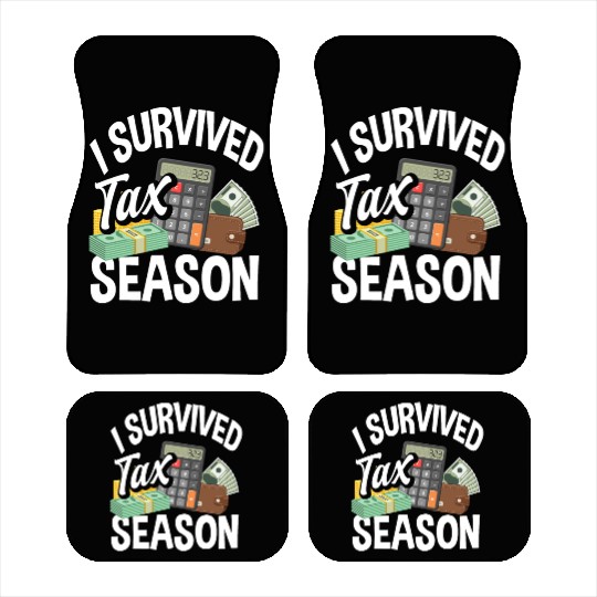 I Survived Tax Season Funny Accountant Gift Car Mats
