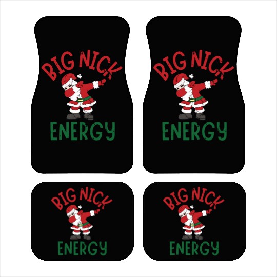 Big Nick Energy Christmas Dabbing Santa Claus Car Mats