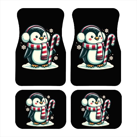 Penguin Christmas Animals Cute Penguins Car Mats