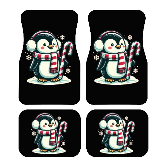 Penguin Christmas Animals Cute Penguins Car Mats