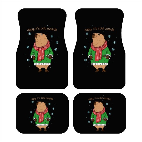 Capybara Winter Car Mats