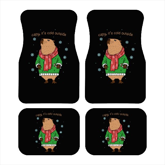 Capybara Winter Car Mats
