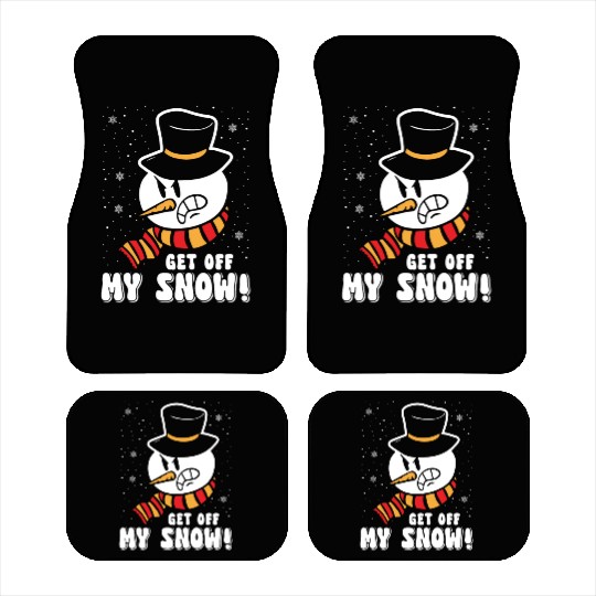 Snowman Angry Get Off my Snow Winter Season Car Mats