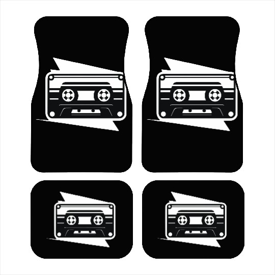 A vintage-inspired illustration of cassette tape Car Mats