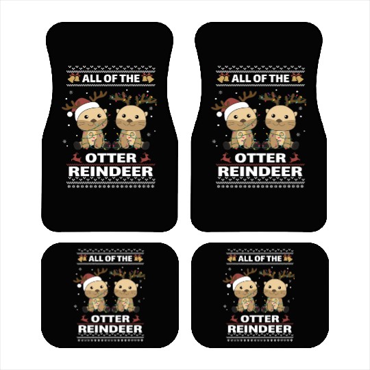All Of The Otter Reindeer Sweet christmas Otter Car Mats