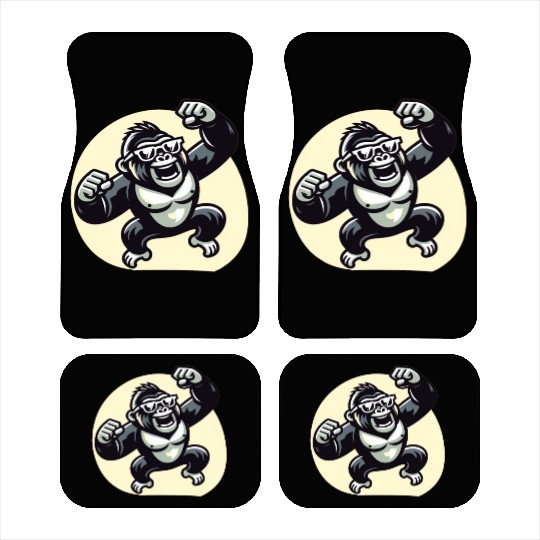 Gorilla With Sunglasses Car Mats