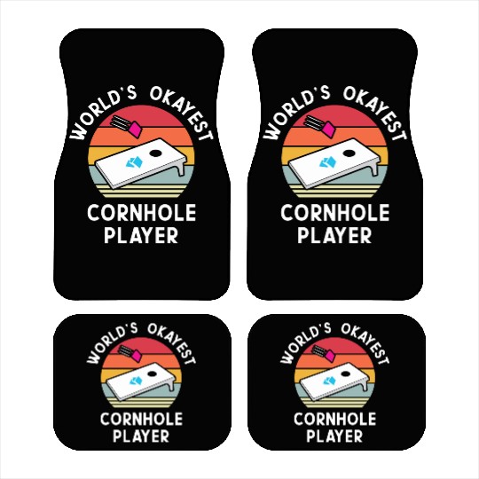 Okayest Cornhole Player Men Women Car Mats