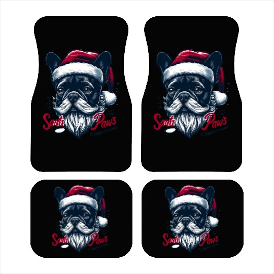 SANTA PAWS IS COMING TO TOWN Car Mats