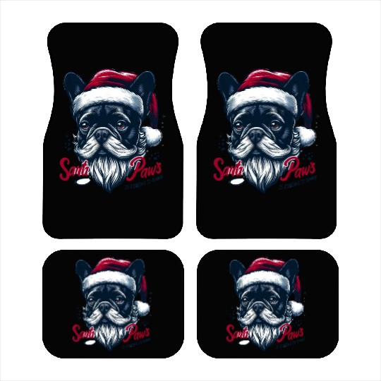 SANTA PAWS IS COMING TO TOWN Car Mats