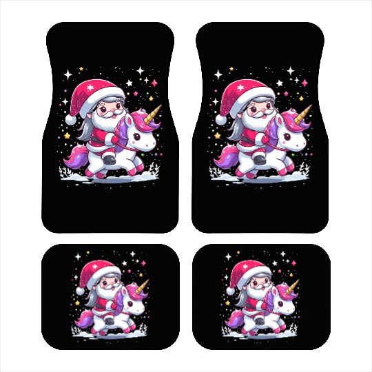 Santa Claus and Unicorn Car Mats