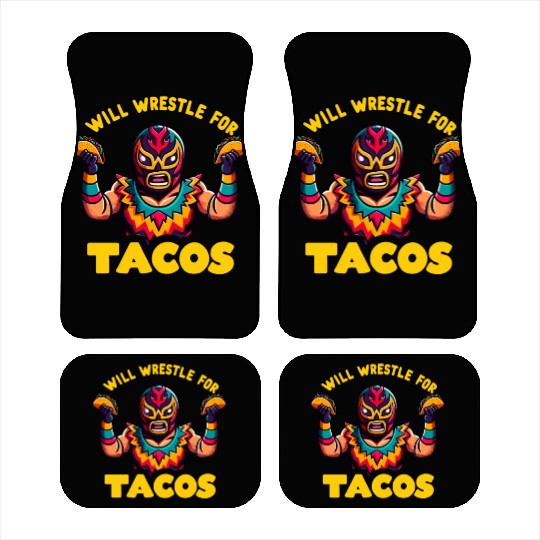 Mexican Wrestling Wrestler Lucha Libre Taco Mexico Car Mats