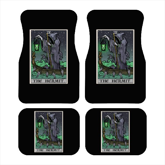 The Hermit Tarot Card Gothic Halloween Grim Reaper Car Mats