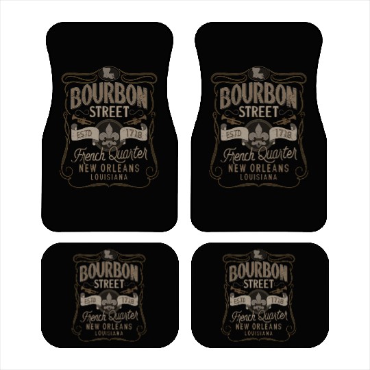 Bourbon Street French Quer New Orleans Car Mats