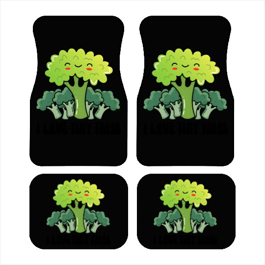 Broccoli I Love Tiny Trees Car Mats
