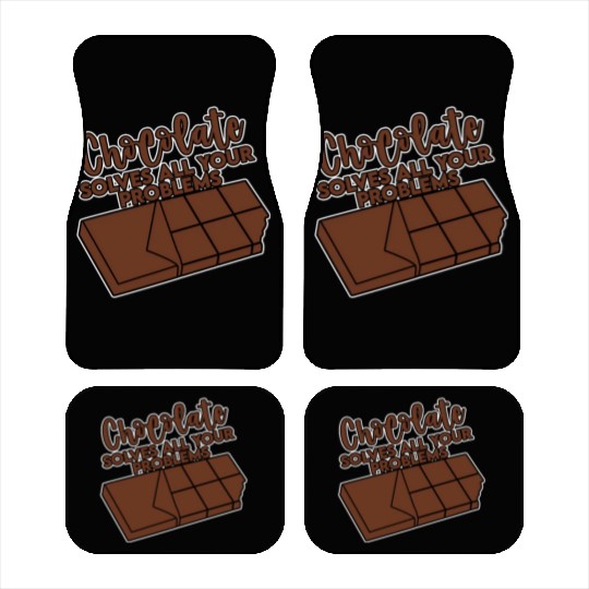 Chocolate Solves All Your Problems 4 Car Mats