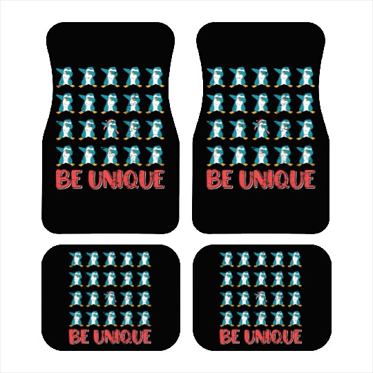 Gambler Christmas Penguins Be Unique X-Mas Car Mats