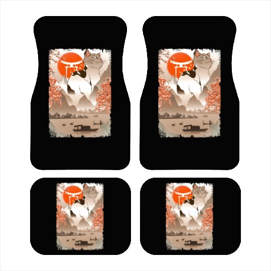 001867 Japanese Cat Mountain Fisher Lake Car Mats