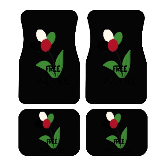 Free Palestine,Flag-colored rose ,watermelon color Car Mats