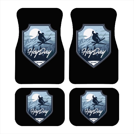 Skiing Free Style logo. By "Hey Day" Car Mats