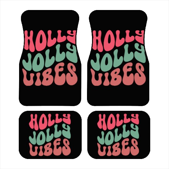 Holly jolly vibes, Xmas Quotes, Christmas Gifts Car Mats
