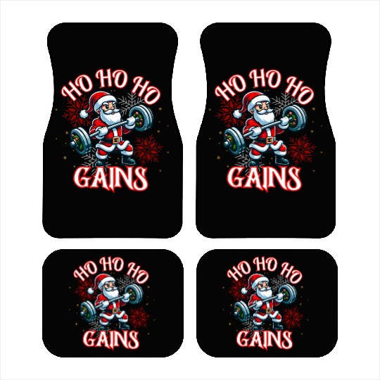 Santa Claus Christmas workout Car Mats