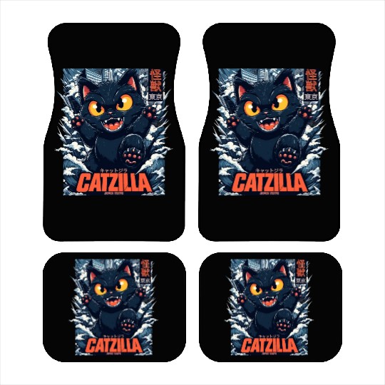 Kaiju Catzilla in Japan Tokyo Car Mats