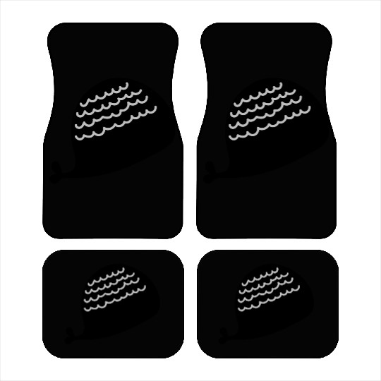 Lonely Black Whale In The Ocean Car Mats