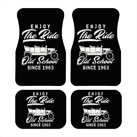 Vintage car 1963 60th birthday present men Car Mats