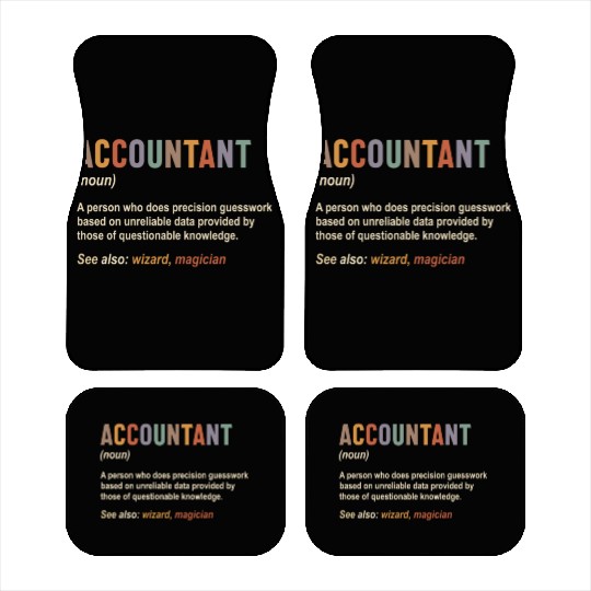 Accountant Definition Accounting CPA Funny Car Mats