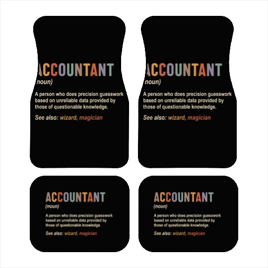 Accountant Definition Accounting CPA Funny Car Mats
