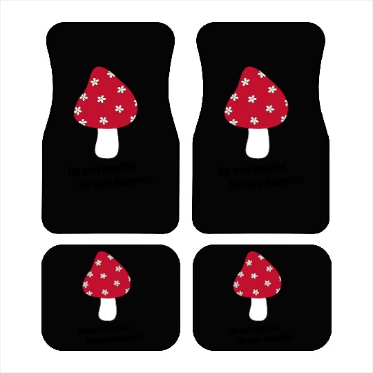 Beautiful Red Mushrooms Car Mats