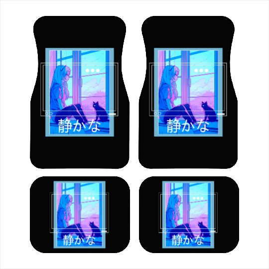 Lofi Japanese Aesthetic Kawaii Anime Girl Otaku Ca Car Mats