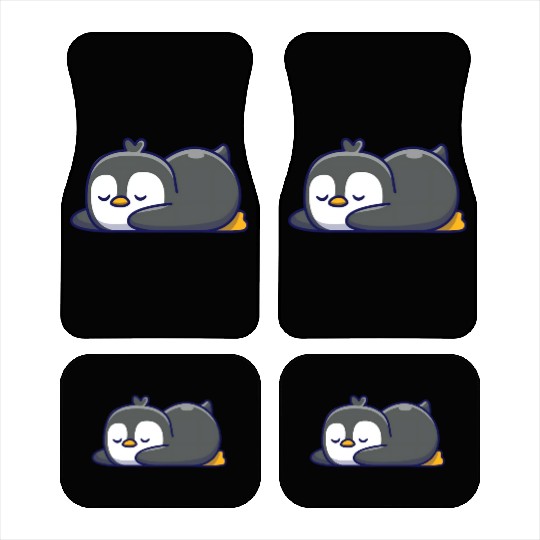 Cute penguin sleeping Car Mats