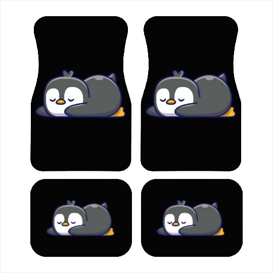 Cute penguin sleeping Car Mats