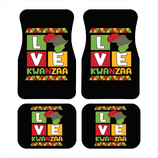 Happy Kwanzaa Vibes Black Heritage Holiday Car Mats