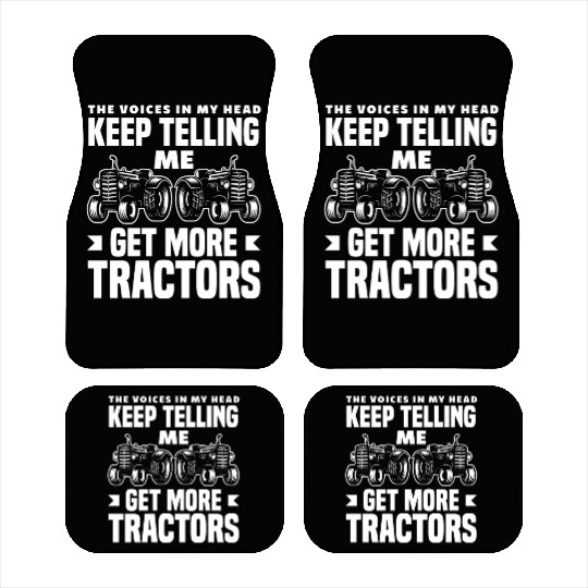 More Tractors Farming Funny Farmer Gift Car Mats