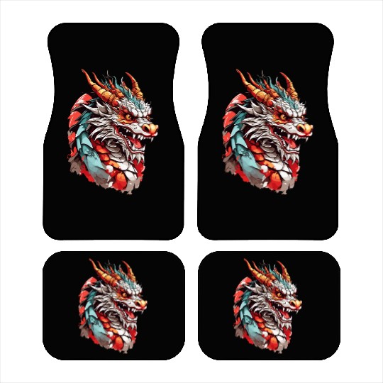 Chinese Dragon Head Car Mats design