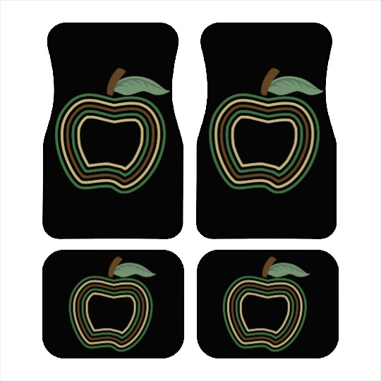 School Car Mats, Camo Apple First Day Of School Car Mats,