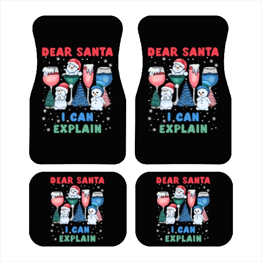 Schneemann Dear Santa I can Explain Funny Car Mats