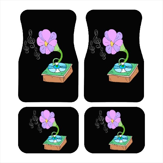 Music Blossom Floreal Surreal Music Lover Design Car Mats