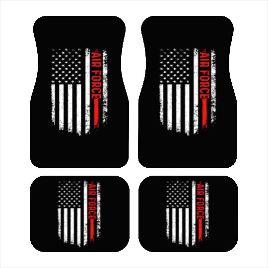US Flag Airplane Patriotic American Pilot Car Mats