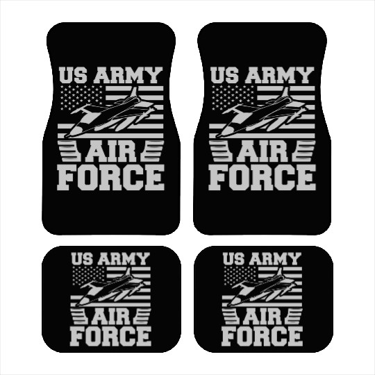US Flag Airplane Patriotic American Pilot Car Mats
