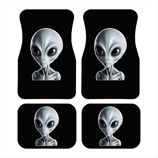 Grey Alien Car Mats