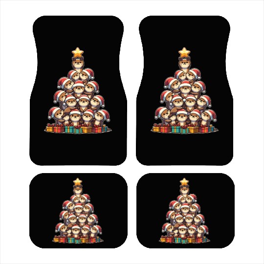 Otter Christmas Tree Merry Christmas Car Mats